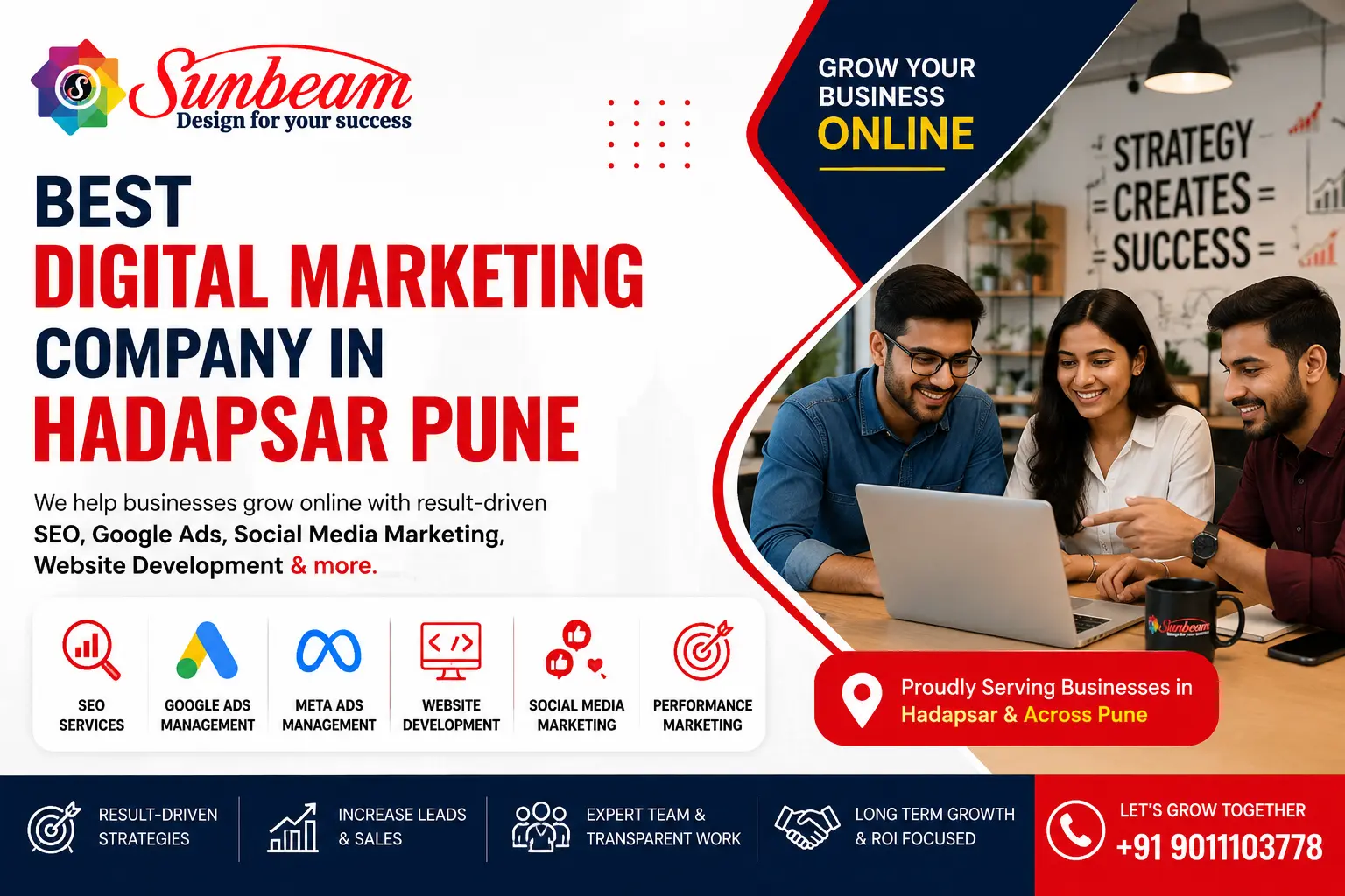 Best Digital Marketing Company in Hadapsar Pune | SEO, Google Ads, Website Development | Sunbeam Solution